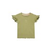 Olijfgroene t-shirt met perzikje - Midpines sage (stapelkorting)